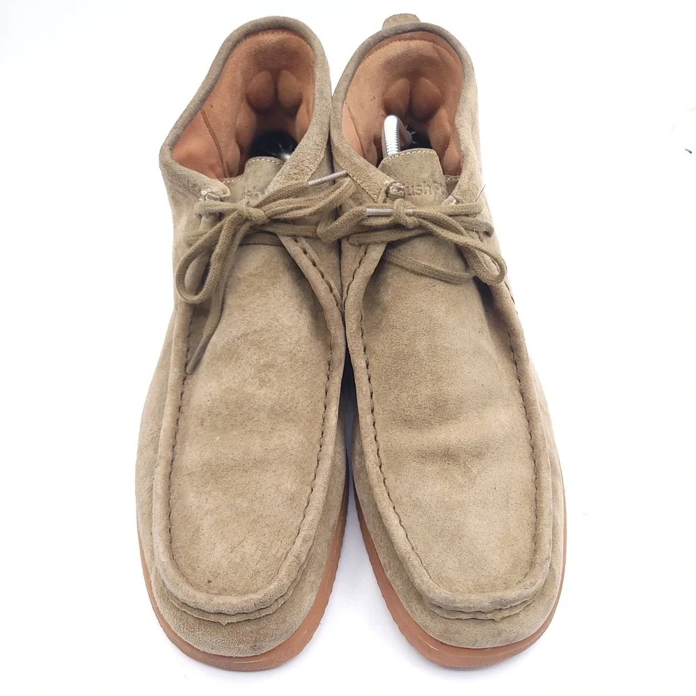 Hush Puppies Bridgeport Moyen Chukka Boot Mens Size 13M Beige Suede